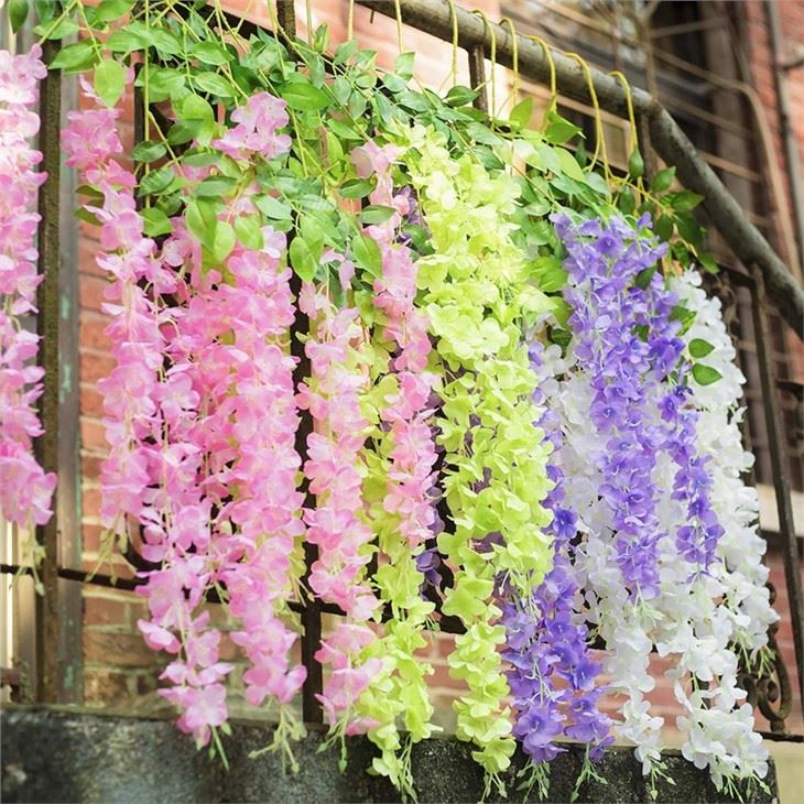 hanging wisteria flowers